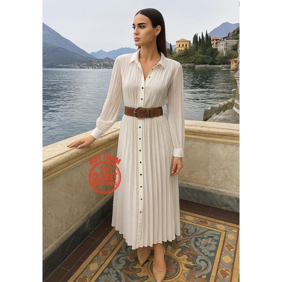 ZARA Belted Midi Dress NWT LAST ONE!!! 🤍 - Picture 6 of 16